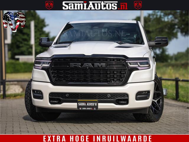 Dodge 1500 RAM Limited Night High Output 540HP 706Nm | Massage + Full Option | De Meest Luxe en Volle Pick-Up in zijn Klasse | Comfortabele Dubbele Cabine met Royale 5 Zitplaatsen | BPM vrij | Nu Leverbaar uit Voorraad | Voorraad Nr 2336 - 7700