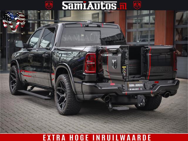 Dodge 1500 Ram Limited Night High Output 540HP 706Nm | Massage + Full Option | De Meest Luxe en Volle Pick-Up in zijn Klasse | Comfortabele Dubbele Cabine met Royale 5 Zitplaatsen | BPM vrij | Nu Leverbaar uit Voorraad | Voorraad Nr 2357 - 5182