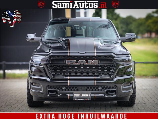 Dodge 1500 Ram Limited SPORT H.O 540HP 706Nm | Massage + Full Option | De Meest Luxe en Volle Pick-Up in zijn Klasse | Comfortabele Dubbele Cabine met Royale 5 Zitplaatsen | BPM vrij | Nu Leverbaar uit Voorraad | Voorraad Nr 2331