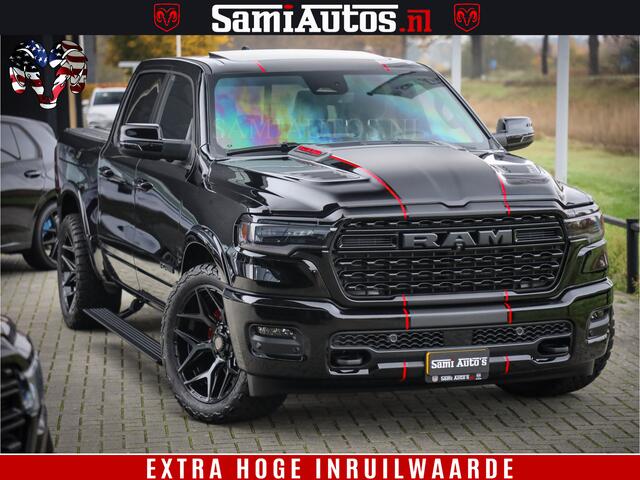 Dodge 1500 Ram Limited Night High Output 540HP 706Nm | Massage + Full Option | De Meest Luxe en Volle Pick-Up in zijn Klasse | Comfortabele Dubbele Cabine met Royale 5 Zitplaatsen | BPM vrij | Nu Leverbaar uit Voorraad | Voorraad Nr 2324 - 5142