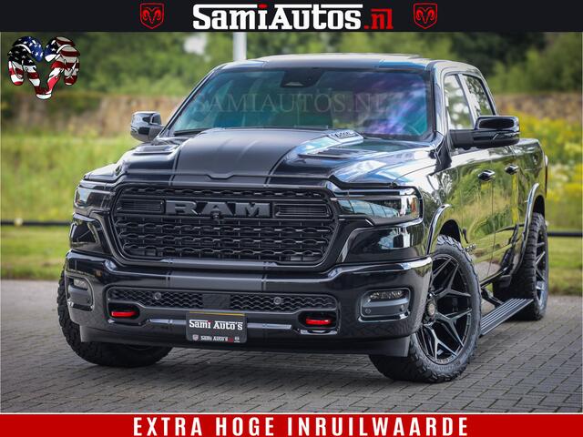 Dodge 1500 Ram Limited Night H.O 540HP 706Nm | Massage + Full Option | De Meest Luxe en Volle Pick-Up in zijn Klasse | Comfortabele Dubbele Cabine met Royale 5 Zitplaatsen | BPM vrij | Nu Leverbaar uit Voorraad | Voorraad Nr 2349 - 5159