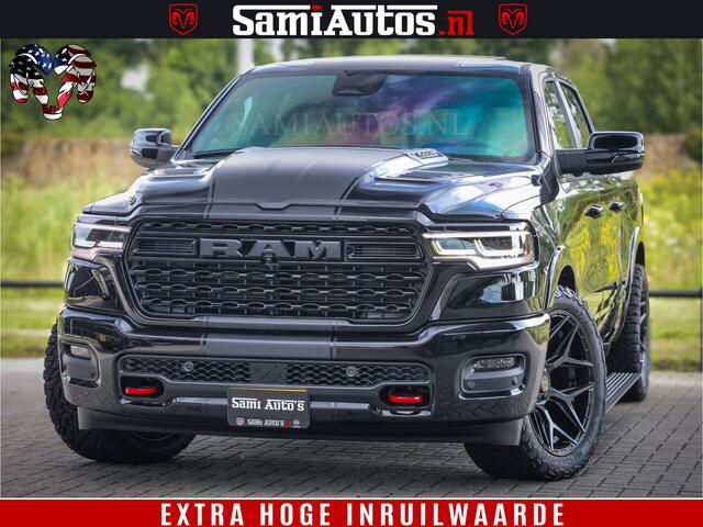 Dodge 1500 Ram Limited Night H.O 540HP 706Nm | Massage + Full Option | De Meest Luxe en Volle Pick-Up in zijn Klasse | Comfortabele Dubbele Cabine met Royale 5 Zitplaatsen | BPM vrij | Nu Leverbaar uit Voorraad | Voorraad Nr 2348 - 5158
