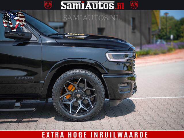 Dodge 1500 Ram Limited Night H.O 540HP 706Nm | Massage + Full Option | De Meest Luxe en Volle Pick-Up in zijn Klasse | Comfortabele Dubbele Cabine met Royale 5 Zitplaatsen | BPM vrij | Nu Leverbaar uit Voorraad | Voorraad Nr 2323 - 5168