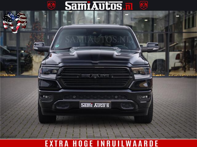 Dodge 1500 Ram Black Sport | Hemi 5.7 V8 | Luchtvering | 360 Camera | Panorama Dak | 4x4 Crew Cab | Dubbele cabine 5 persoons | Grijskenteken |