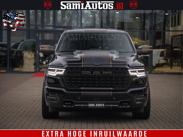 Dodge 1500 Ram Limited Night H.O 540HP 706Nm | Massage + Full Option | De Meest Luxe en Volle Pick-Up in zijn Klasse | Comfortabele Dubbele Cabine met Royale 5 Zitplaatsen | BPM vrij | Nu Leverbaar uit Voorraad | Voorraad Nr 2323 - 5168