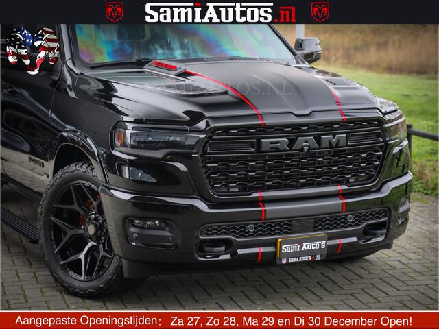 Dodge 1500 Ram Limited Night High Output 540HP 706Nm | Massage + Full Option | De Meest Luxe en Volle Pick-Up in zijn Klasse | Comfortabele Dubbele Cabine met Royale 5 Zitplaatsen | BPM vrij | Nu Leverbaar uit Voorraad | Voorraad Nr 2324 - 5142