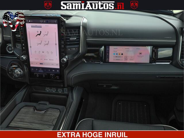 Dodge 1500 Ram Limited SPORT H.O 540HP 706Nm | Massage + Full Option | De Meest Luxe en Volle Pick-Up in zijn Klasse | Comfortabele Dubbele Cabine met Royale 5 Zitplaatsen | BPM vrij | Nu Leverbaar uit Voorraad | Voorraad Nr 2331