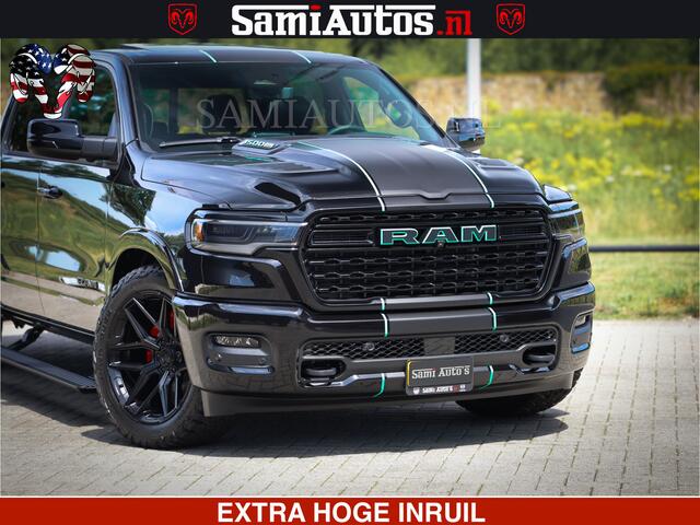 Dodge 1500 Ram Limited Night High Output 540HP 706Nm | Massage + Full Option | De Meest Luxe en Volle Pick-Up in zijn Klasse | Comfortabele Dubbele Cabine met Royale 5 Zitplaatsen | BPM vrij | Nu Leverbaar uit Voorraad | Voorraad Nr 2320 - 5138
