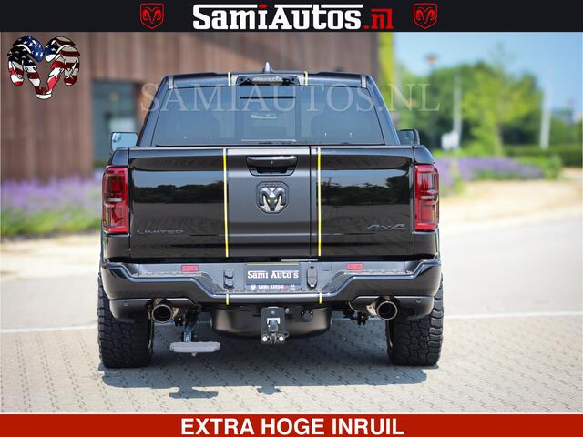 Dodge 1500 Ram Limited Night High Output 540HP 706Nm | Massage + Full Option | De Meest Luxe en Volle Pick-Up in zijn Klasse | Comfortabele Dubbele Cabine met Royale 5 Zitplaatsen | BPM vrij | Nu Leverbaar uit Voorraad | Voorraad Nr 2356 - 0990