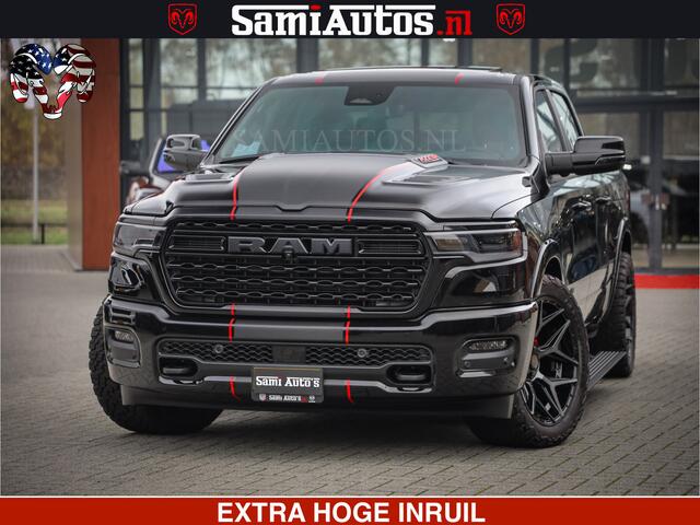 Dodge 1500 Ram Limited Night High Output 540HP 706Nm | Massage + Full Option | De Meest Luxe en Volle Pick-Up in zijn Klasse | Comfortabele Dubbele Cabine met Royale 5 Zitplaatsen | BPM vrij | Nu Leverbaar uit Voorraad | Voorraad Nr 2357 - 5182