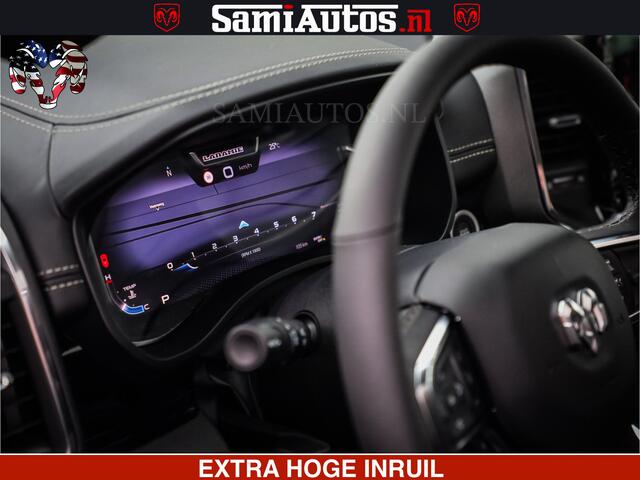 Dodge 1500 RAM Night Premium | Full Option | De Meest Luxe Pick-Up in zijn Klasse | Comfortabele Dubbele Cabine met Royale 5 Zitplaatsen | BPM vrij | Nu Leverbaar uit Voorraad | Voorraad Nr 2200 - 0886