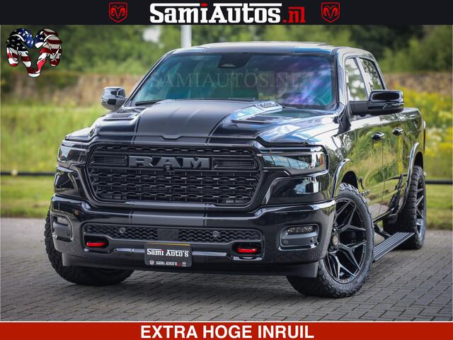Dodge 1500 Ram Limited Night H.O 540HP 706Nm | Massage + Full Option | De Meest Luxe en Volle Pick-Up in zijn Klasse | Comfortabele Dubbele Cabine met Royale 5 Zitplaatsen | BPM vrij | Nu Leverbaar uit Voorraad | Voorraad Nr 2349 - 5159