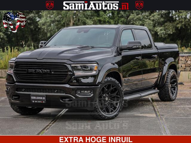 Dodge 1500 Ram Laramie Sport | HEMI 5.7 V8 4x4 | LPG | Grootscherm 12" | LARAMIE PERFORMANCE | ZWART | CREWCAB 5'7 | GRIJSKENTEKEN | DUBBELE CABINE | 5 Persoons | VOORRAAD NR 2528-641276