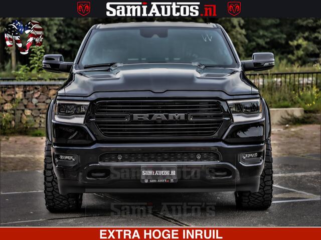 Dodge 1500 Ram Laramie Sport | HEMI 5.7 V8 4x4 | LPG | Grootscherm 12" | LARAMIE PERFORMANCE | ZWART | CREWCAB 5'7 | GRIJSKENTEKEN | DUBBELE CABINE | 5 Persoons | VOORRAAD NR 2528-641276