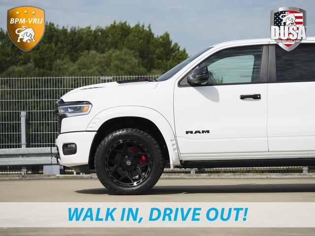 Dodge 1500 RAM | | Limited | Night | 3.0L Twin-Turbo I6 | High Output | | Passenger Display | 14,4 Touch Screen | Harman Kardon | RAMBOX Getoonde accessoires zijn verkrijgbaar tegen meerprijs