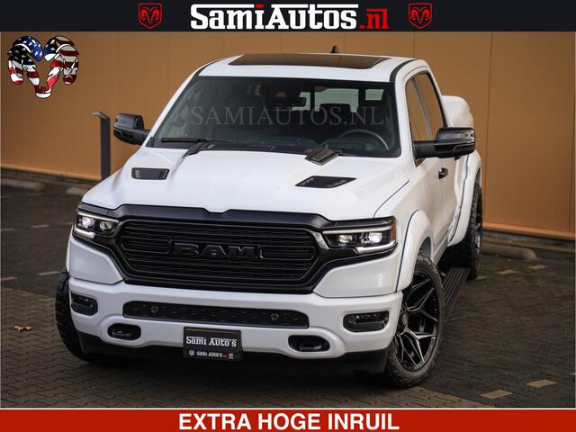 Dodge 1500 Ram Limited Night | 5.7 V8 Hemi Full Option | Comfortabele Dubbele Cabine met Royale 5 Zitplaatsen | De Meest Luxe en Volle Pick-Up in zijn Klasse | BPM vrij | Nu Leverbaar uit Voorraad | Voorraad Nr v45lpr