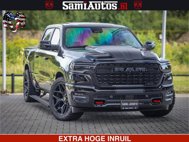 Dodge 1500 Ram Limited Night H.O 540HP 706Nm | Massage + Full Option | De Meest Luxe en Volle Pick-Up in zijn Klasse | Comfortabele Dubbele Cabine met Royale 5 Zitplaatsen | BPM vrij | Nu Leverbaar uit Voorraad | Voorraad Nr 2348 - 5158