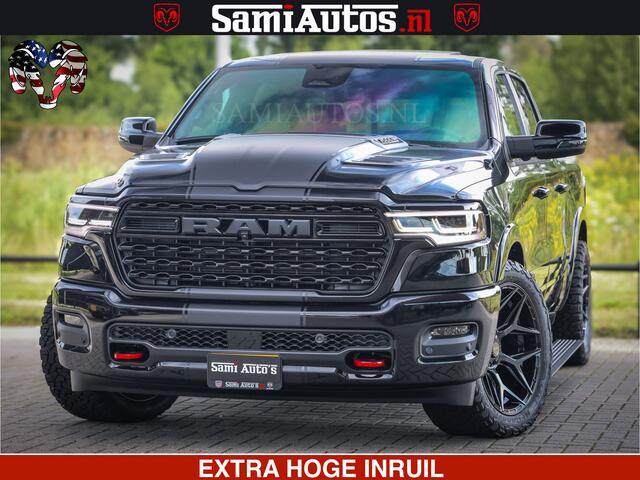 Dodge 1500 Ram Limited Night H.O 540HP 706Nm | Massage + Full Option | De Meest Luxe en Volle Pick-Up in zijn Klasse | Comfortabele Dubbele Cabine met Royale 5 Zitplaatsen | BPM vrij | Nu Leverbaar uit Voorraad | Voorraad Nr 2348 - 5158