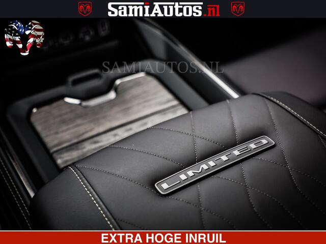 Dodge 1500 Ram Limited Night H.O 540HP 706Nm | Massage + Full Option | De Meest Luxe en Volle Pick-Up in zijn Klasse | Comfortabele Dubbele Cabine met Royale 5 Zitplaatsen | BPM vrij | Nu Leverbaar uit Voorraad | Voorraad Nr 2295 - 8559