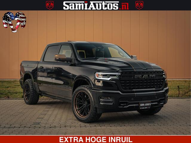 Dodge 1500 Ram Limited Night H.O 540HP 706Nm | Massage + Full Option | De Meest Luxe en Volle Pick-Up in zijn Klasse | Comfortabele Dubbele Cabine met Royale 5 Zitplaatsen | BPM vrij | Nu Leverbaar uit Voorraad | Voorraad Nr 2370 - 5411
