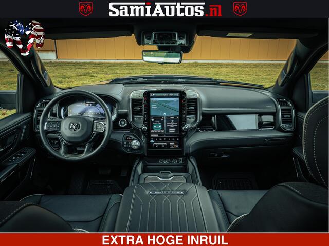 Dodge 1500 Ram Limited Night H.O 540HP 706Nm | Massage + Full Option | De Meest Luxe en Volle Pick-Up in zijn Klasse | Comfortabele Dubbele Cabine met Royale 5 Zitplaatsen | BPM vrij | Nu Leverbaar uit Voorraad | Voorraad Nr 2370 - 5411