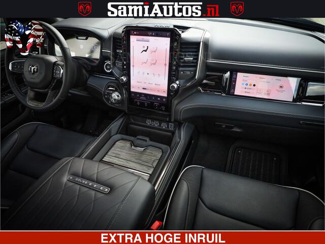 Dodge 1500 Ram Limited Night H.O 540HP 706Nm | Massage + Full Option | De Meest Luxe en Volle Pick-Up in zijn Klasse | Comfortabele Dubbele Cabine met Royale 5 Zitplaatsen | BPM vrij | Nu Leverbaar uit Voorraad | Voorraad Nr 2338 - 5404