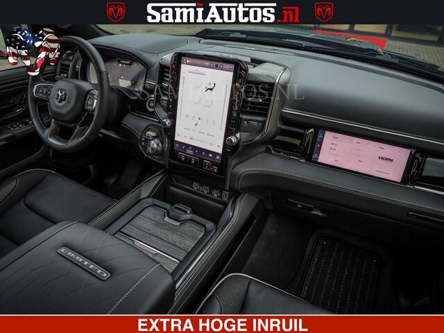 Dodge 1500 Ram Limited Night H.O 540HP 706Nm | Massage + Full Option | De Meest Luxe en Volle Pick-Up in zijn Klasse | Comfortabele Dubbele Cabine met Royale 5 Zitplaatsen | BPM vrij | Nu Leverbaar uit Voorraad | Voorraad Nr 2334 - 5409