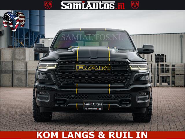 Dodge 1500 Ram Limited Night H.O 540HP 706Nm | Massage + Full Option | De Meest Luxe en Volle Pick-Up in zijn Klasse | Comfortabele Dubbele Cabine met Royale 5 Zitplaatsen | BPM vrij | Nu Leverbaar uit Voorraad | Voorraad Nr 2295 - 8559
