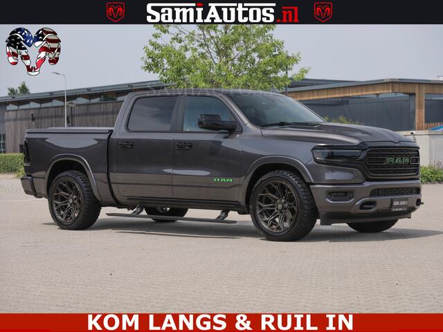 Dodge 1500 Ram LIMITED 5.7 V8 | GRANITE KLEUR | BRONS 4PLAY WIELEN | HUD | MEGA DIK | LUCHTVERING | VOLLE PICK UP | CREW CAB 5 PERSOONS GRIJS KENTEKEN | DUBBELE CABINE |