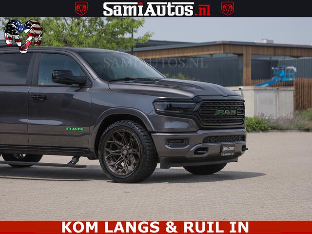 Dodge 1500 Ram LIMITED 5.7 V8 | GRANITE KLEUR | BRONS 4PLAY WIELEN | HUD | MEGA DIK | LUCHTVERING | VOLLE PICK UP | CREW CAB 5 PERSOONS GRIJS KENTEKEN | DUBBELE CABINE |