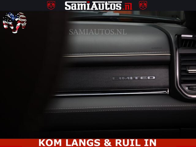 Dodge 1500 Ram LIMITED NIGHT | BOM VOL | HUD | MWK | LUCHTVERING | PANODAK | 5.7 V8 HEMI 402PK | DC | DUBBELE CABINE | 5 PERSOONS | GRIJSKENTEKEN PICK UP |