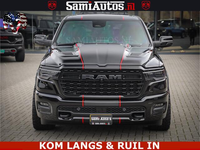 Dodge 1500 Ram Limited Night H.O 540HP 706Nm | Massage + Full Option | De Meest Luxe en Volle Pick-Up in zijn Klasse | Comfortabele Dubbele Cabine met Royale 5 Zitplaatsen | BPM vrij | Nu Leverbaar uit Voorraad | Voorraad Nr 2334 - 5409 | De specialist in Amerikaans