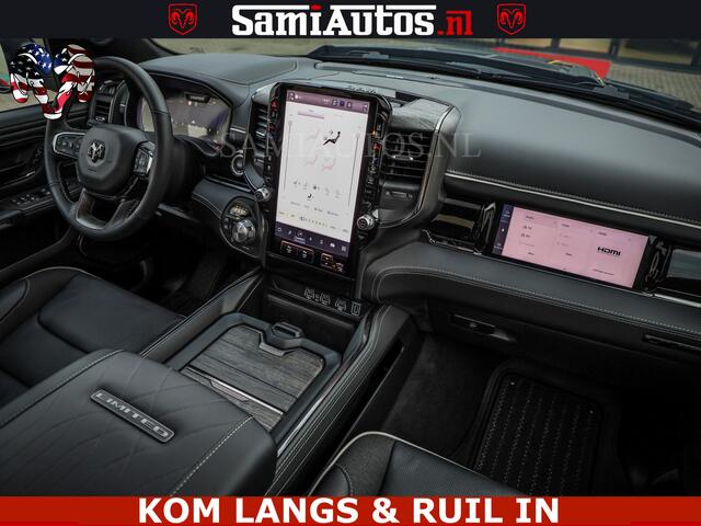 Dodge 1500 Ram Limited Night H.O 540HP 706Nm | Massage + Full Option | De Meest Luxe en Volle Pick-Up in zijn Klasse | Comfortabele Dubbele Cabine met Royale 5 Zitplaatsen | BPM vrij | Nu Leverbaar uit Voorraad | Voorraad Nr 2334 - 5409 | De specialist in Amerikaans