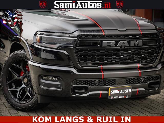 Dodge 1500 Ram Limited Night H.O 540HP 706Nm | Massage + Full Option | De Meest Luxe en Volle Pick-Up in zijn Klasse | Comfortabele Dubbele Cabine met Royale 5 Zitplaatsen | BPM vrij | Nu Leverbaar uit Voorraad | Voorraad Nr 2334 - 5409 | De specialist in Amerikaans