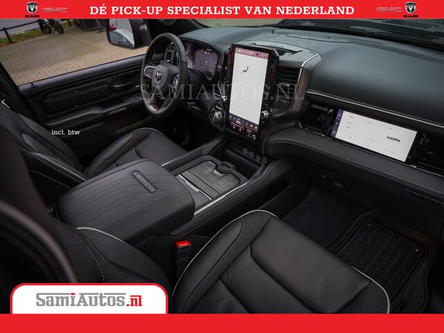 Dodge RAM PICKUP 1500 DE MEEST LUXUEUZE LIMITED NIGHT HIGH OUTPUT H.O 540PK 706 Nm 2025 | XB9 | MASSAGE | BOM VOL | CREW CAB | DUBBELE CABINE | GRIJSKENTEKEN | VOORRAAD NR 2333 - 5129