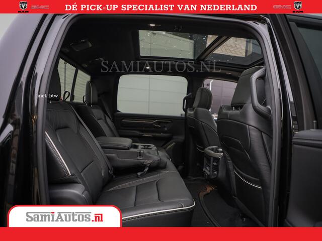 Dodge RAM PICKUP 1500 DE MEEST LUXUEUZE LIMITED NIGHT HIGH OUTPUT H.O 540PK 706 Nm 2025 | XB9 | MASSAGE | BOM VOL | CREW CAB | DUBBELE CABINE | GRIJSKENTEKEN | VOORRAAD NR 2333 - 5129