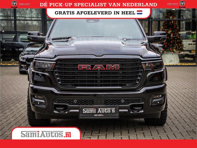 Dodge RAM PICKUP NIGHT PREMIUM | BOM VOL + 14.4 INCH SCHERM | LUCHTVERING | HUD | HURRICAN 420PK 636 Nm | PRIJS MET LPG EN COVER EN GARANTIE | DUBBELE CABINE | PICK UP | 5 PERSOONS | DC | GRIJSKENTEKEN | VOORRAAD NR 2233 - 7672
