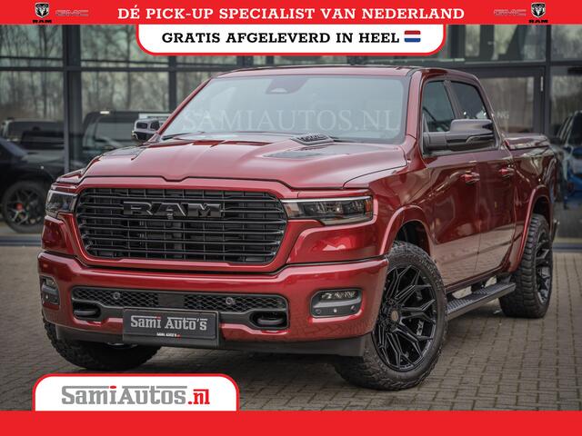 Dodge RAM PICKUP 2025 LARAMIE SPORT HURRICANE 420PK 636 Nm | PRIJS MET LPG EN COVER EN GARANTIE | DUBBELE CABINE | PICK UP | 5 PERSOONS | DC | GRIJSKENTEKEN | Velvet Red Pearl VOORAAD 2218 - 3854