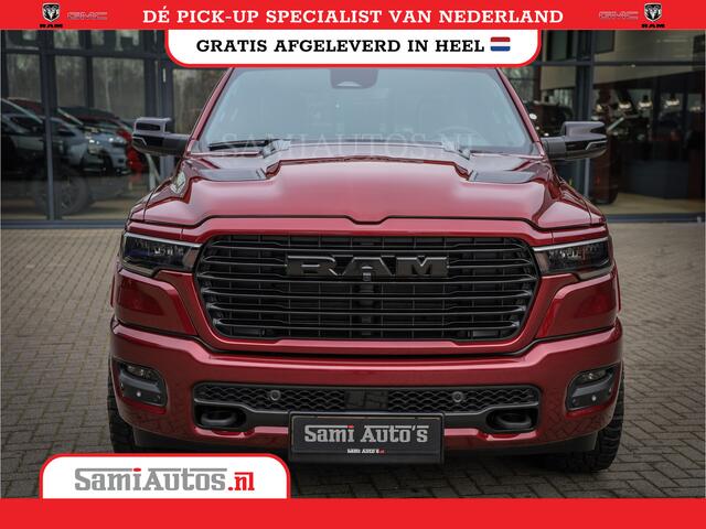 Dodge RAM PICKUP 2025 LARAMIE SPORT HURRICANE 420PK 636 Nm | PRIJS MET LPG EN COVER EN GARANTIE | DUBBELE CABINE | PICK UP | 5 PERSOONS | DC | GRIJSKENTEKEN | Velvet Red Pearl VOORAAD 2218 - 3854