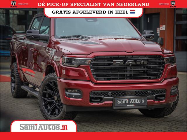 Dodge RAM PICKUP 2025 LARAMIE SPORT HURRICANE 420PK 636 Nm | PRIJS MET LPG EN COVER EN GARANTIE | DUBBELE CABINE | PICK UP | 5 PERSOONS | DC | GRIJSKENTEKEN | Velvet Red Pearl VOORAAD 2218 - 3854