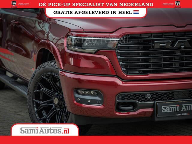 Dodge RAM PICKUP 2025 LARAMIE SPORT HURRICANE 420PK 636 Nm | PRIJS MET LPG EN COVER EN GARANTIE | DUBBELE CABINE | PICK UP | 5 PERSOONS | DC | GRIJSKENTEKEN | Velvet Red Pearl VOORAAD 2218 - 3854