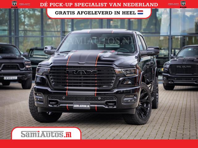 Dodge RAM PICKUP PREMIUM NIGHT EDITION | | 420PK 636 Nm | BOM VOL + 14.4 INCH SCHERM | LUCHTVERING | HUD | PRIJS MET LPG EN COVER EN GARANTIE | DUBBELE CABINE | PICK UP | 5 PERSOONS | DC | GRIJSKENTEKEN | VOORRAAD NR 2283 - 3326