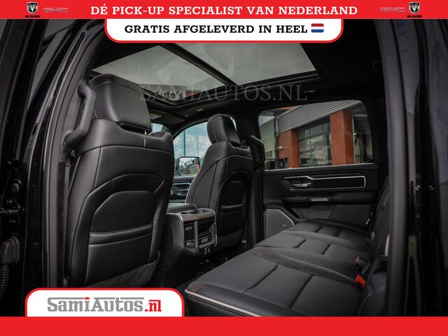 Dodge RAM PICKUP 2025 LARAMIE NIGHT | 14,4 SCHERM + 10.2 INCH PASSENGER SCREEN | HURRICANE 420PK 636 Nm | PRIJS MET LPG EN COVER EN GARANTIE | DUBBELE CABINE | PICK UP | 5 PERSOONS | DC | GRIJSKENTEKEN | VOORAAD 2220 - 5039