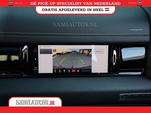 Dodge RAM PICKUP PREMIUM NIGHT 2025 | BOM VOL + 14.4 INCH SCHERM | LUCHTVERING | HUD | HURRICAN 420PK 636 Nm | PRIJS MET LPG EN COVER EN GARANTIE | DUBBELE CABINE | PICK UP | 5 PERSOONS | DC | GRIJSKENTEKEN | PW7 BRIGHT WHITE | VOORRAAD NR 2230 - 8765