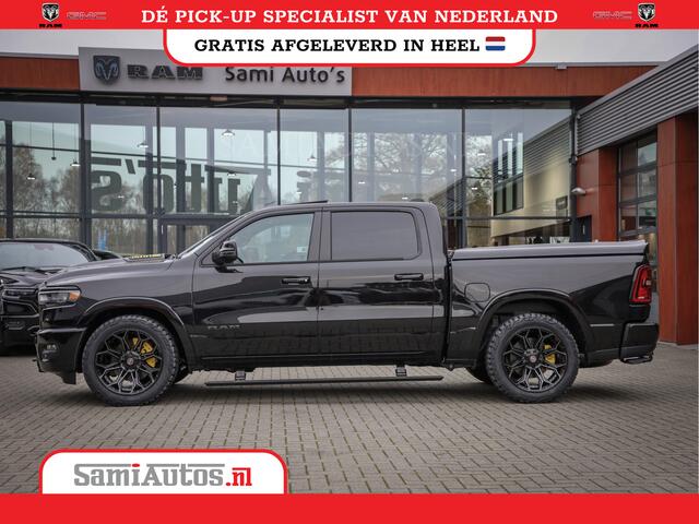 Dodge RAM PICKUP PREMIUM | BOM VOL | HEAD UP + 14.4 INCH SCHERM | LUCHTVERING | 420PK 636 Nm | PRIJS MET LPG EN COVER EN GARANTIE | DUBBELE CABINE | PICK UP | 5 PERSOONS | DC | GRIJSKENTEKEN | VOORRAAD NR 2284 - 3855