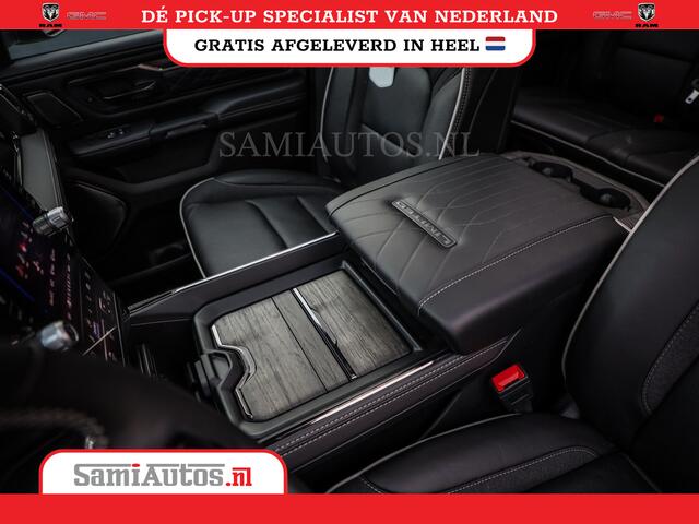 Dodge RAM PICKUP 1500 DE MEEST LUXUEUZE LIMITED NIGHT HIGH OUTPUT H.O 540PK 706 Nm 2025 | XB9 | MASSAGE | BOM VOL | CREW CAB | DUBBELE CABINE | GRIJSKENTEKEN | VOORRAAD NR 2353 - 5412