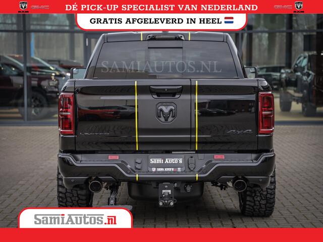 Dodge RAM PICKUP 1500 DE MEEST LUXUEUZE LIMITED NIGHT HIGH OUTPUT H.O 540PK 706 Nm 2025 | XB9 | MASSAGE | BOM VOL | CREW CAB | DUBBELE CABINE | GRIJSKENTEKEN | VOORRAAD NR 2353 - 5412