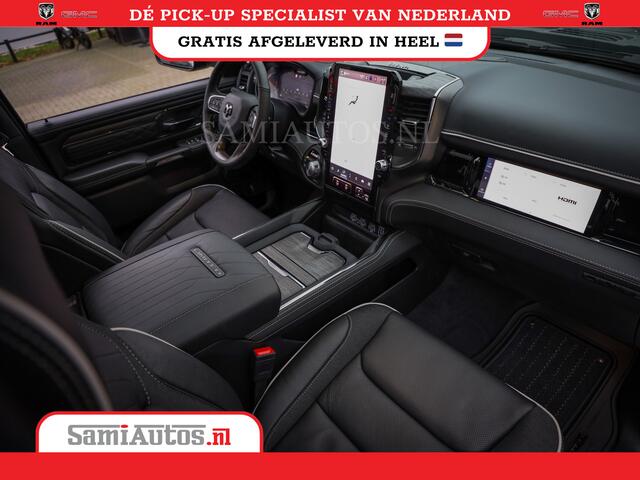 Dodge RAM PICKUP 1500 DE MEEST LUXUEUZE LIMITED NIGHT HIGH OUTPUT H.O 540PK 706 Nm 2025 | XB9 | MASSAGE | BOM VOL | CREW CAB | DUBBELE CABINE | GRIJSKENTEKEN | VOORRAAD NR 2334 - 5409