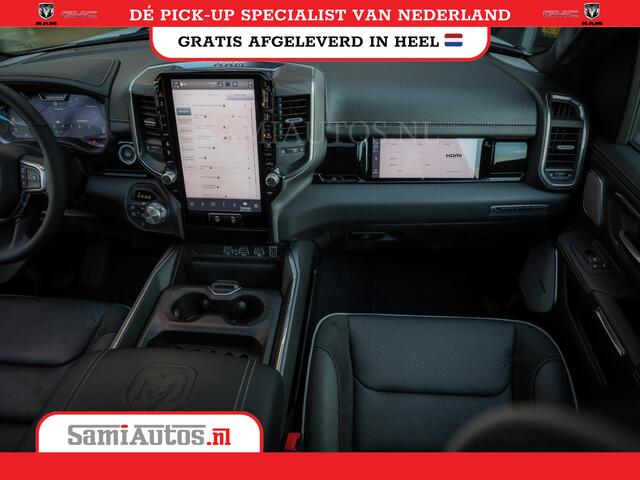 Dodge RAM PICKUP 420PK 636 Nm | 14,4 SCHERM + 10.2 INCH PASSENGER SCREEN | PRIJS MET LPG EN COVER EN GARANTIE | DUBBELE CABINE | PICK UP | 5 PERSOONS | DC | GRIJSKENTEKEN | VOORAAD 2223 - 5047