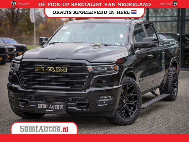 Dodge RAM PICKUP PREMIUM | MAY 2025 BOM VOL | HEAD UP + 14.4 INCH SCHERM | LUCHTVERING | 420PK 636 Nm | PRIJS MET LPG EN COVER EN GARANTIE | DUBBELE CABINE | PICK UP | 5 PERSOONS | DC | GRIJSKENTEKEN | VOORRAAD NR 2288 - 4952